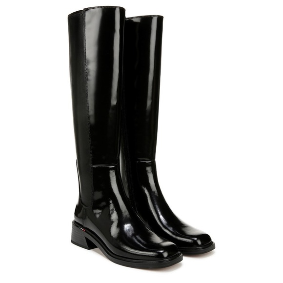 Franco Sarto Giselle Knee High Boot- Black Glossy- Size 7 - Picture 1 of 7